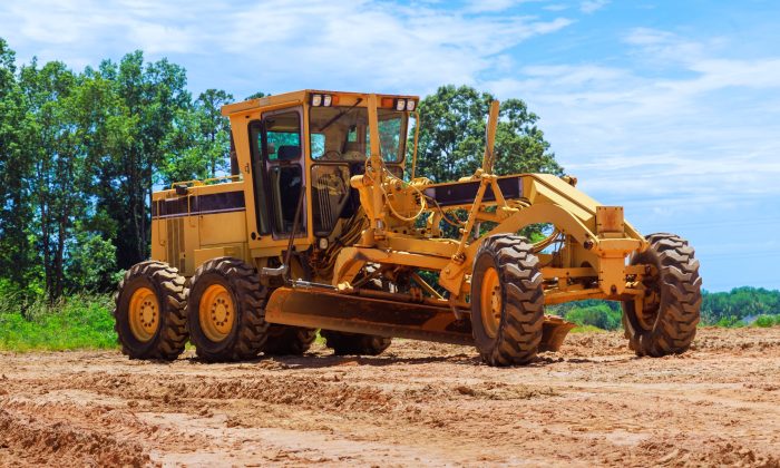 earthmoving construction grader tractor